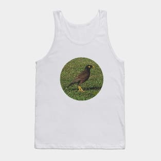 Myna Bird on Grass, photo art Tank Top